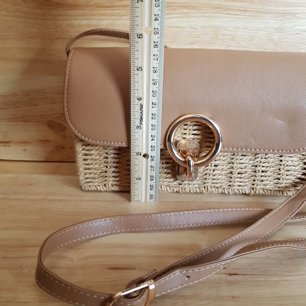 🪅 LA Express women  straw wicker Crossbody Bag - Picture 6 of 13